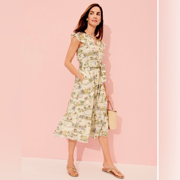 Talbots Dresses & Skirts - Talbots Scenic Curaçao Ruffle Fit and Flare Dress 2P